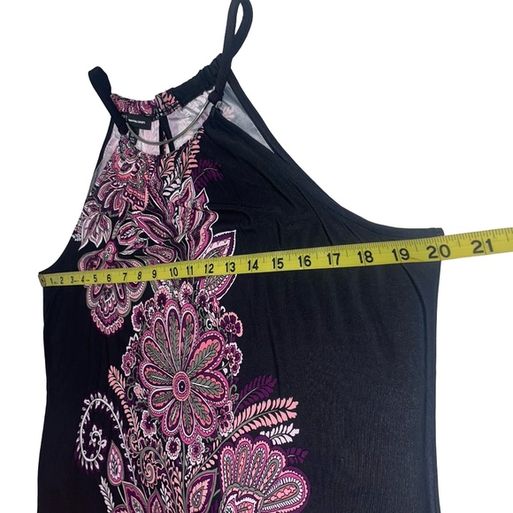 INC Hardware Tank Top Black Cascading Fest Lightweight Stretch Sz Petite XL - Picture 11 of 15